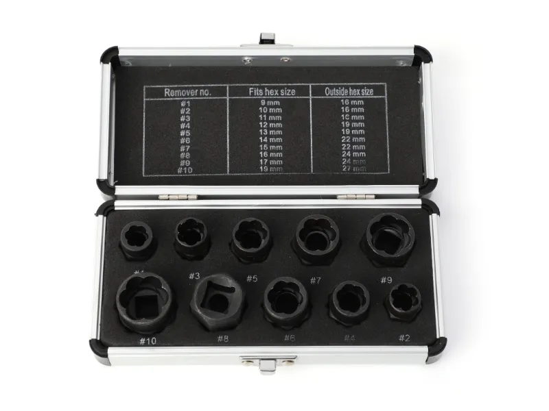 10-teiliges Ausdreher-Set für abisolierte Muttern