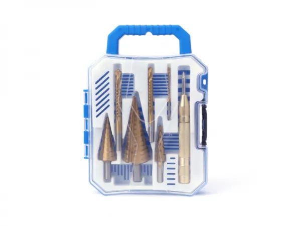 7-teiliges Stufenbohrer- und Sägezahnbohrer-Set