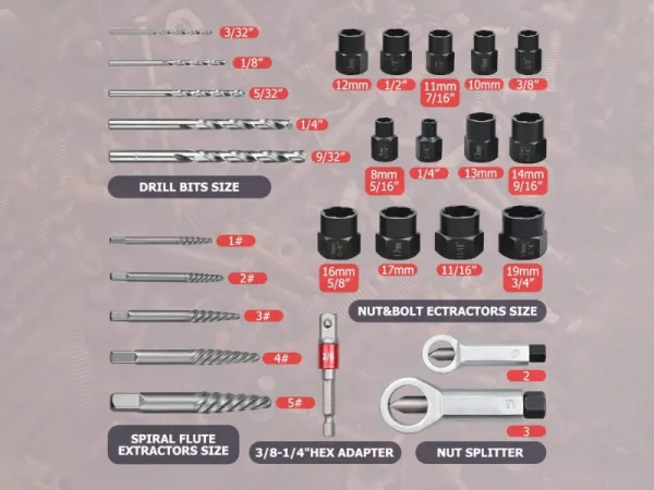 26-teiliges Auszieher-Set