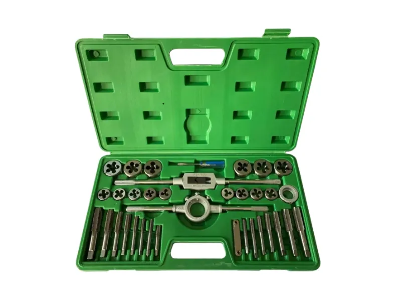 35-teiliges Set mit metrischen Gewindebohrern, Schneideisen und Bohrern