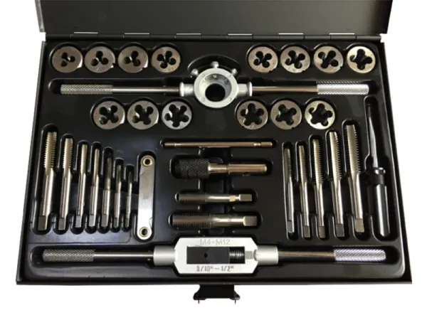 33-teiliges Kombi-Gewindebohrer- und Schneideisen-Set