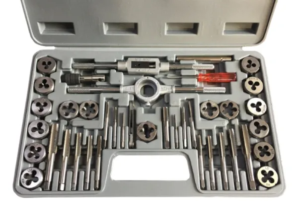 40-teiliges metrisches Gewindebohrer- und Schneideisen-Set